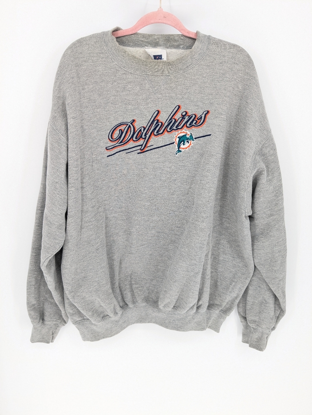 Vintage Miami Dolphins Crewneck Sweatshirt 90s CSA Embroidered Mens Size XL
